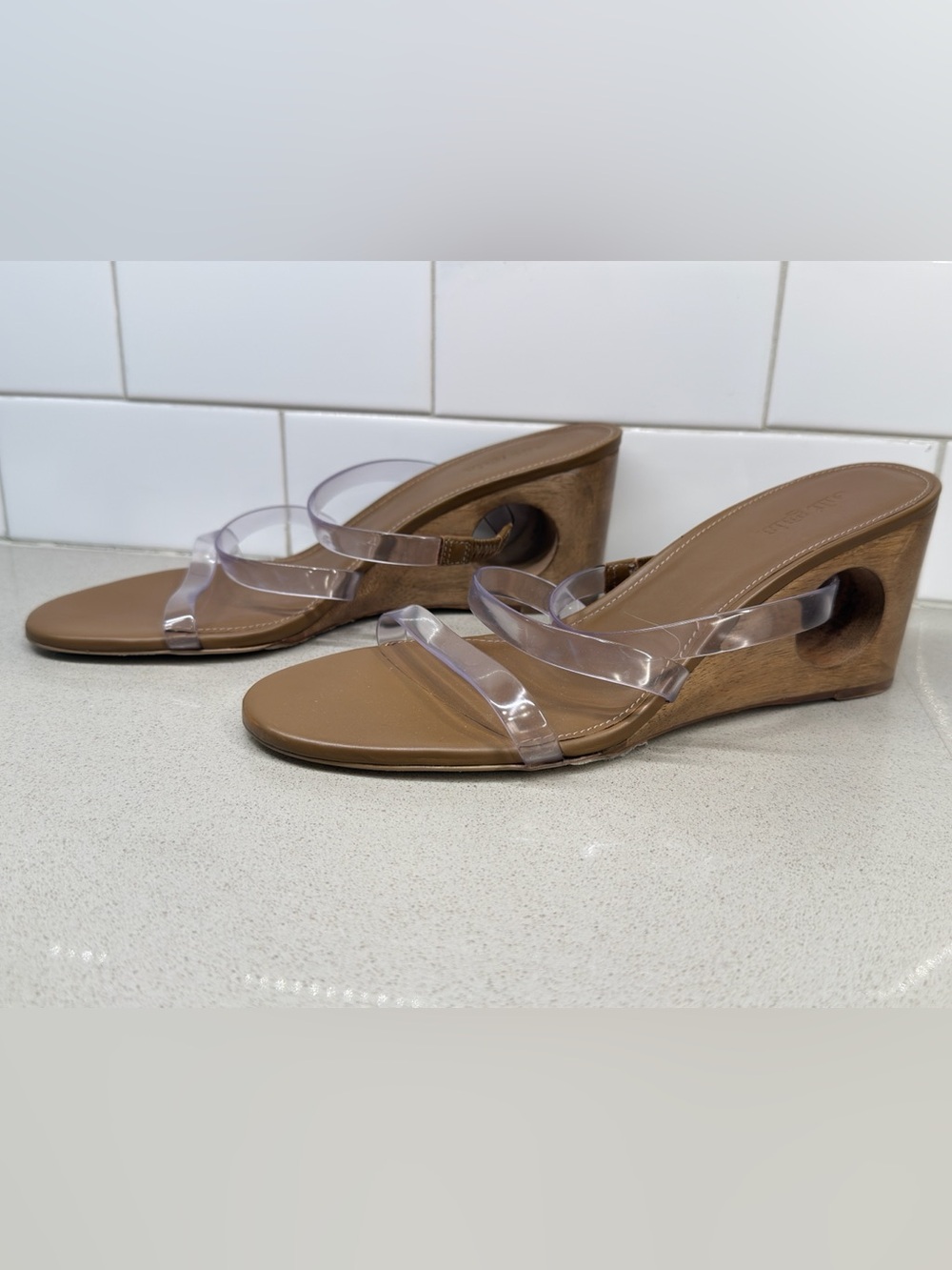 NWT!  Cult Gaia - Merced Vinyl Wedge Sandals